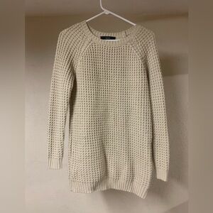 Women’s Medium Cream Knit Oversized Sweater Forever 21 EUC